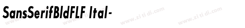 SansSerifBldFLF Ital字体转换